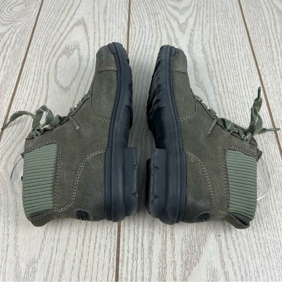 UGG Hapsburg Waterproof Suede Lace-up Ankle Booties US7 Green Slate $150 - Picture 4 of 9